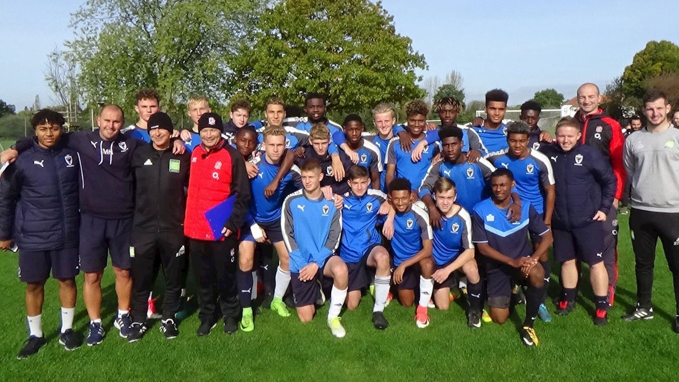 England Rugby Coach Eddie Jones’ visit to AFC Wimbledon with Coerver co-founder Alf Galustian
