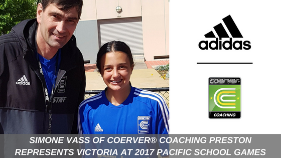 Simone Vass of Coerver® Coaching Preston represents Victoria at the 2017 Pacific School Games
